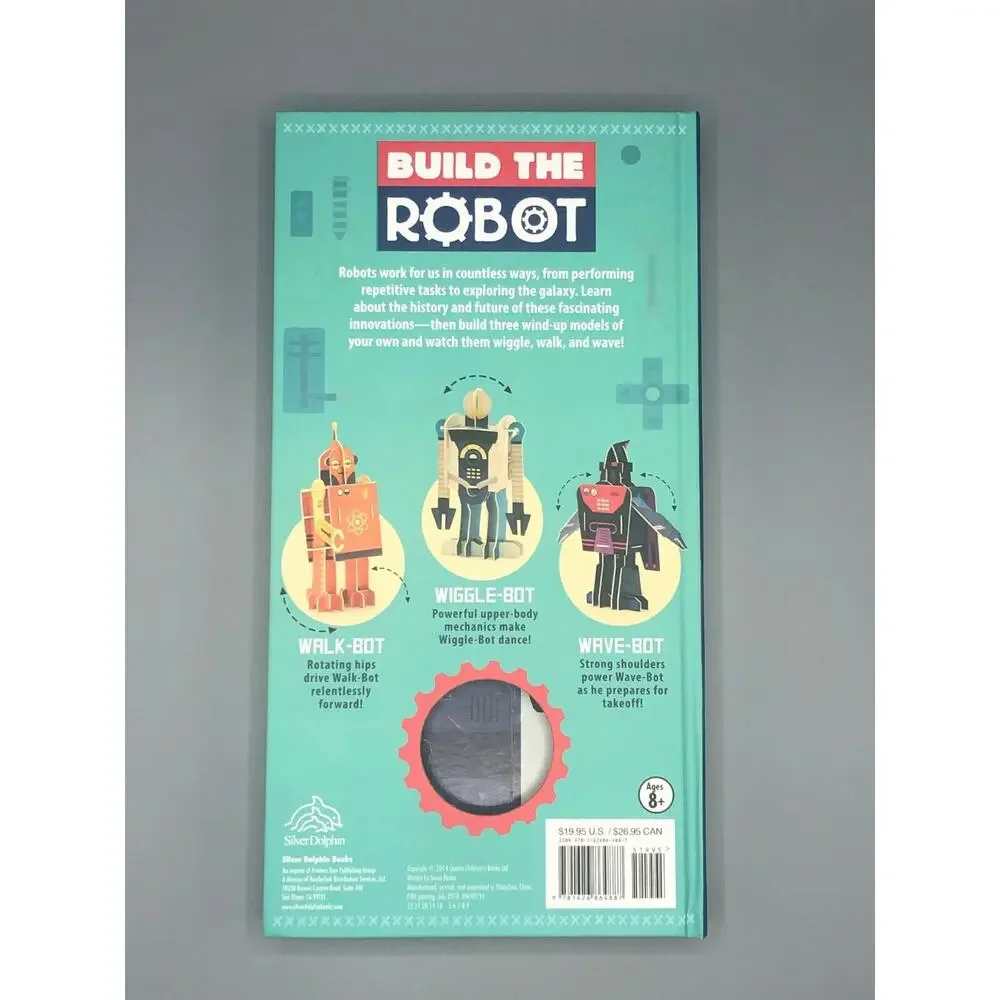 Build the Robot Silver Dolphin Books Activity Kit 3 Wind Up Model Kit STEM New